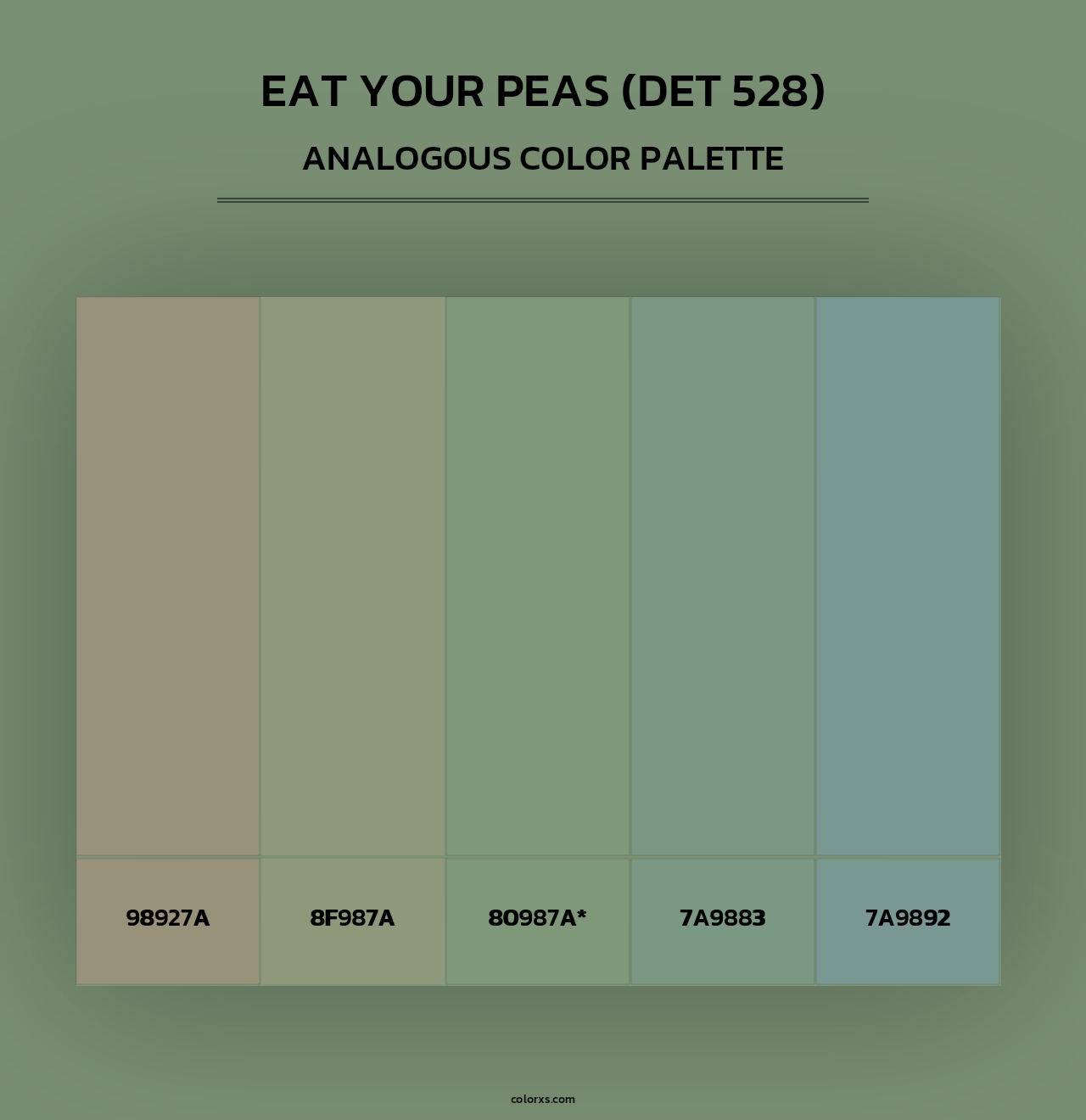 Eat Your Peas (DET 528) - Analogous Color Palette