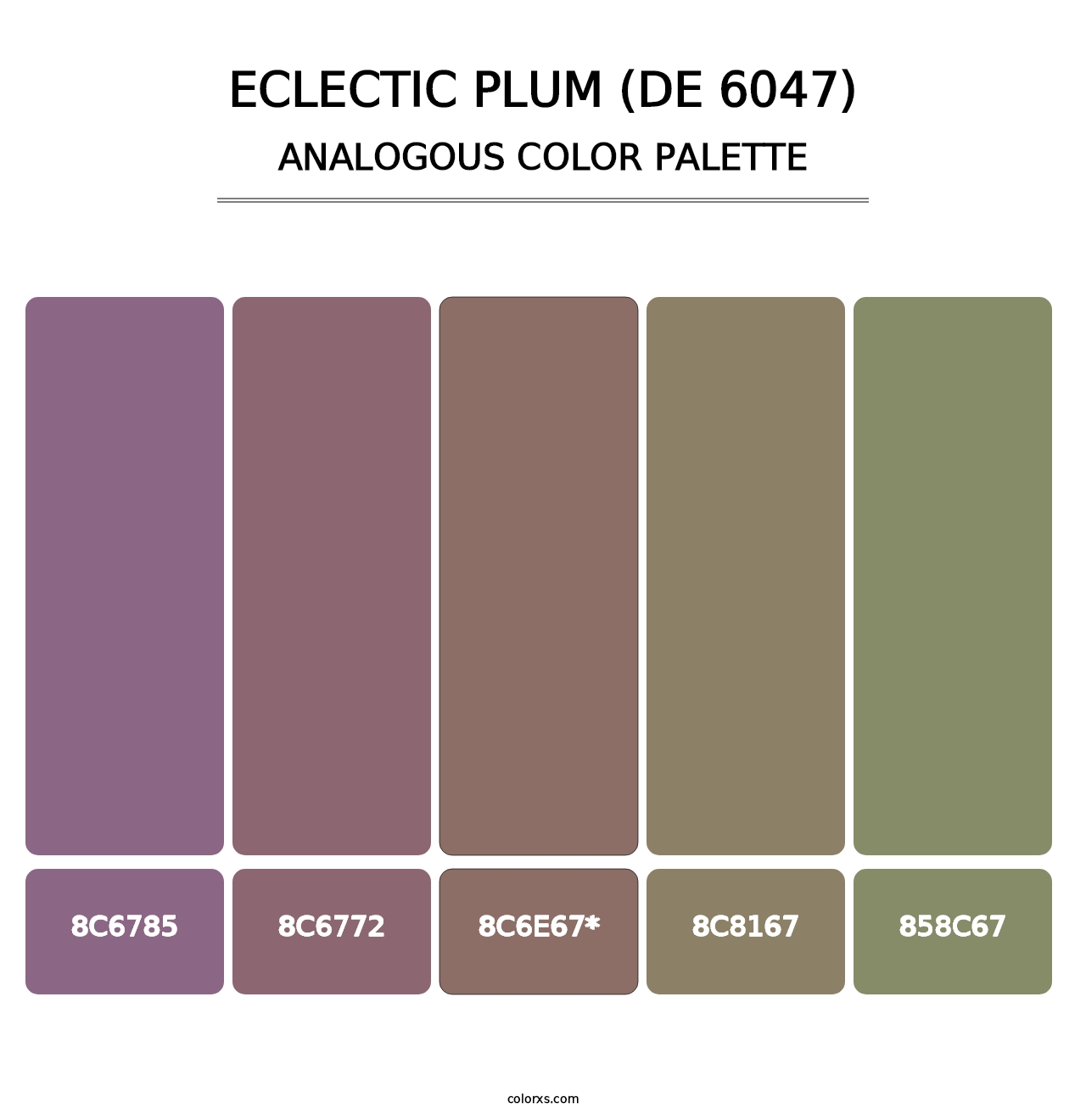 Eclectic Plum (DE 6047) - Analogous Color Palette