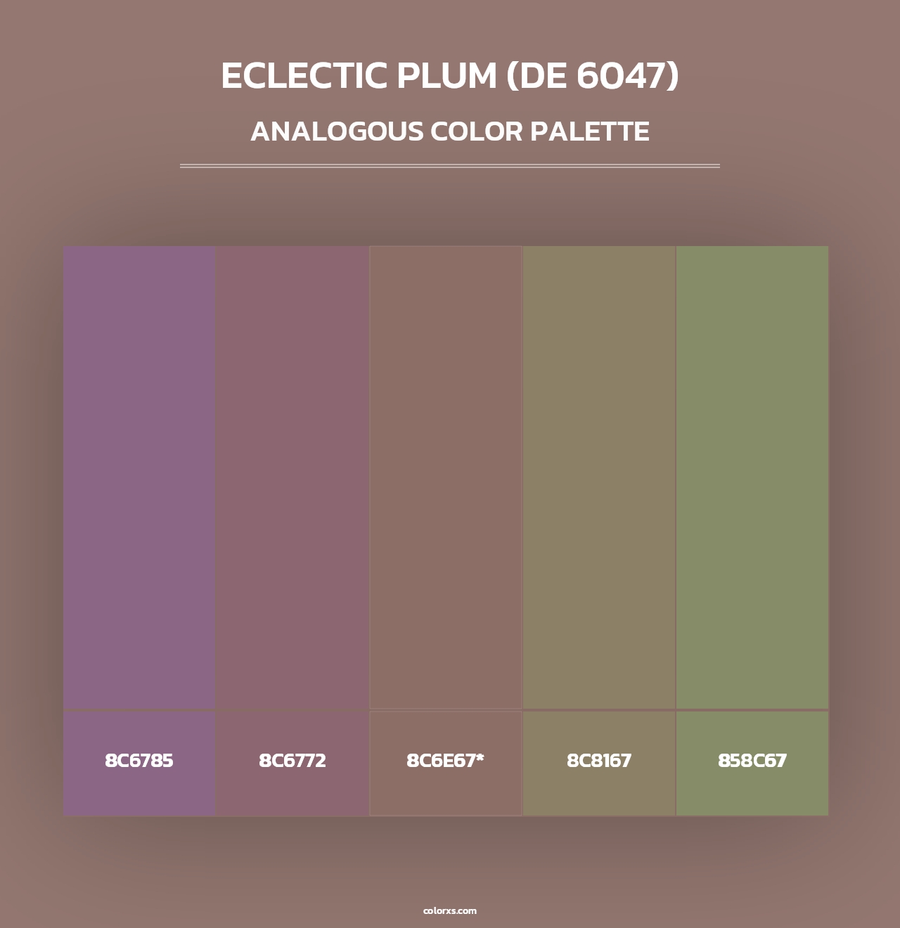 Eclectic Plum (DE 6047) - Analogous Color Palette