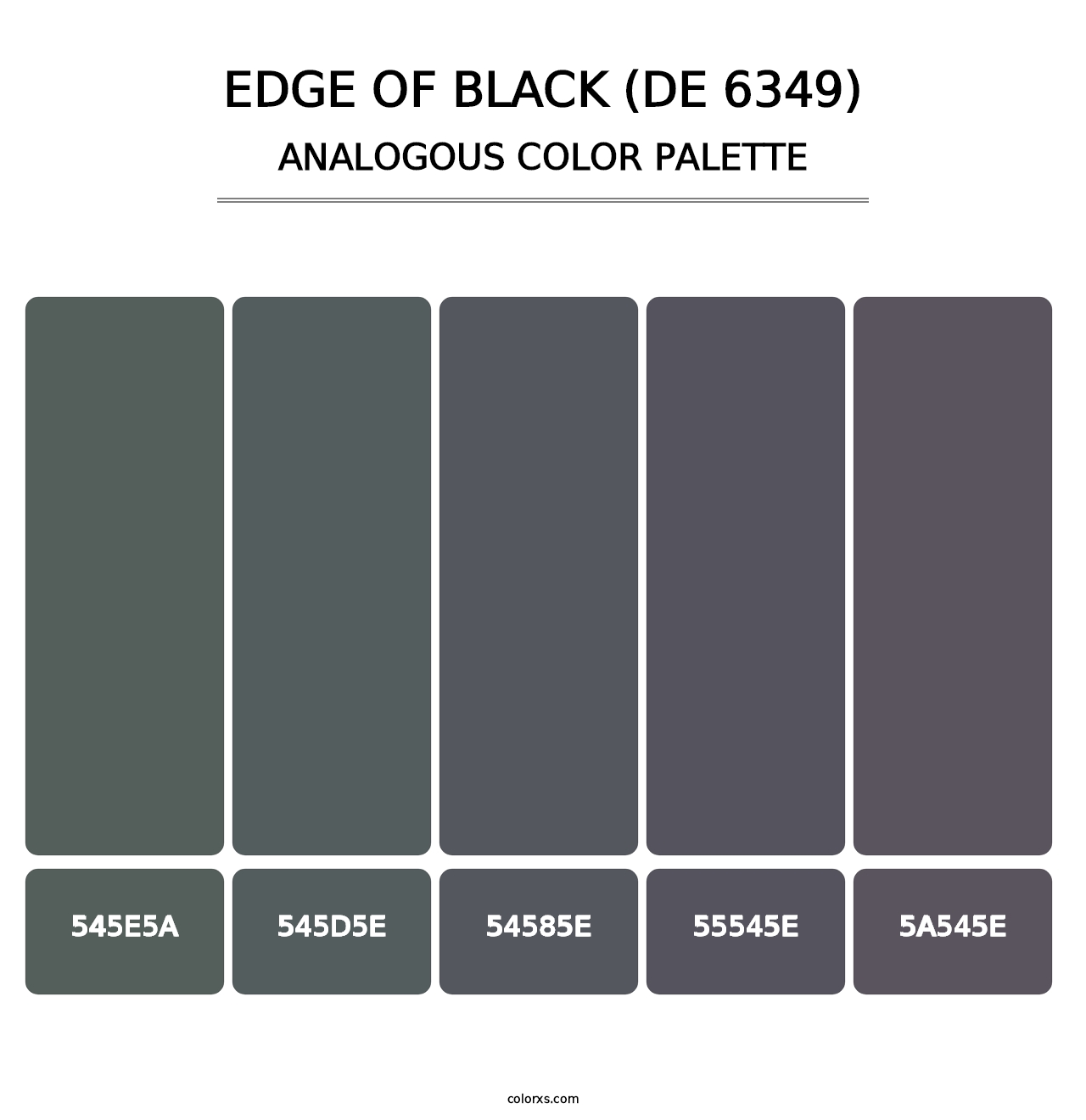 Edge of Black (DE 6349) - Analogous Color Palette