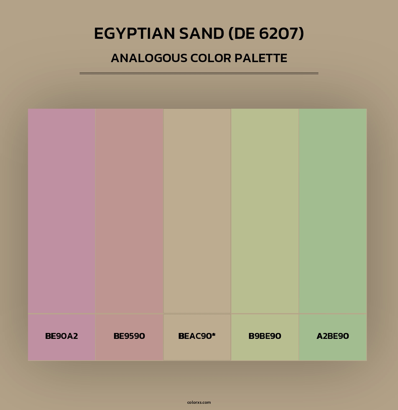 Egyptian Sand (DE 6207) - Analogous Color Palette