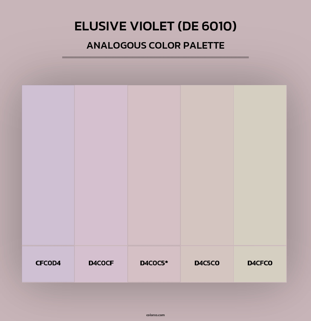 Elusive Violet (DE 6010) - Analogous Color Palette