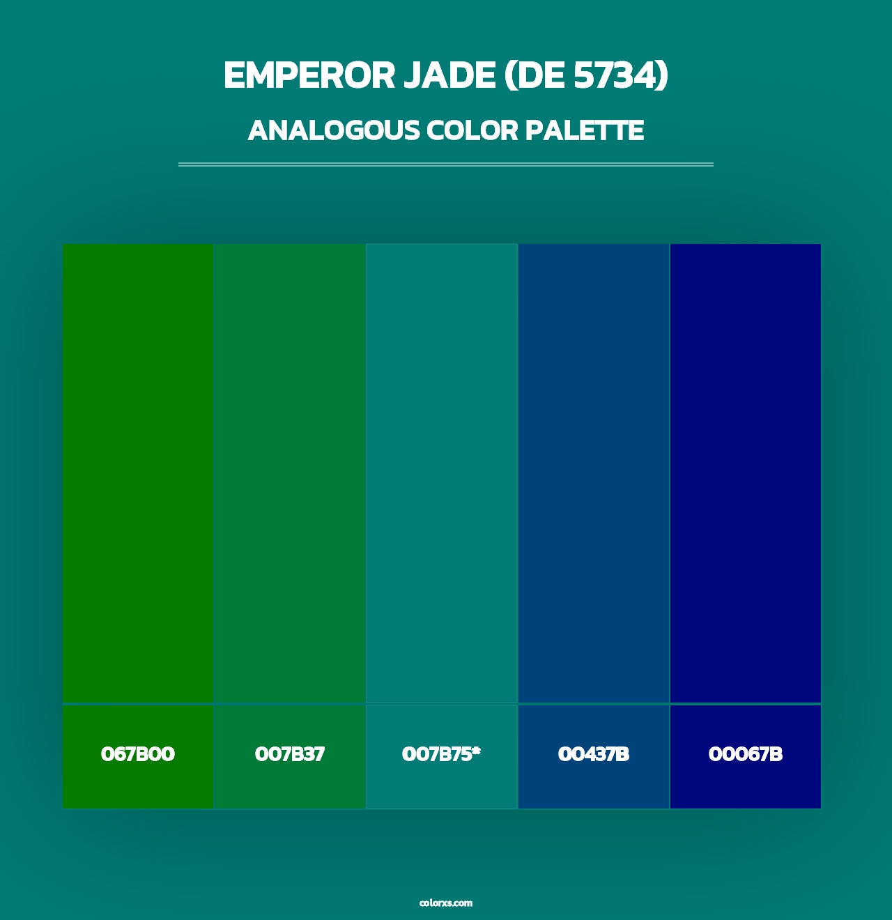 Emperor Jade (DE 5734) - Analogous Color Palette