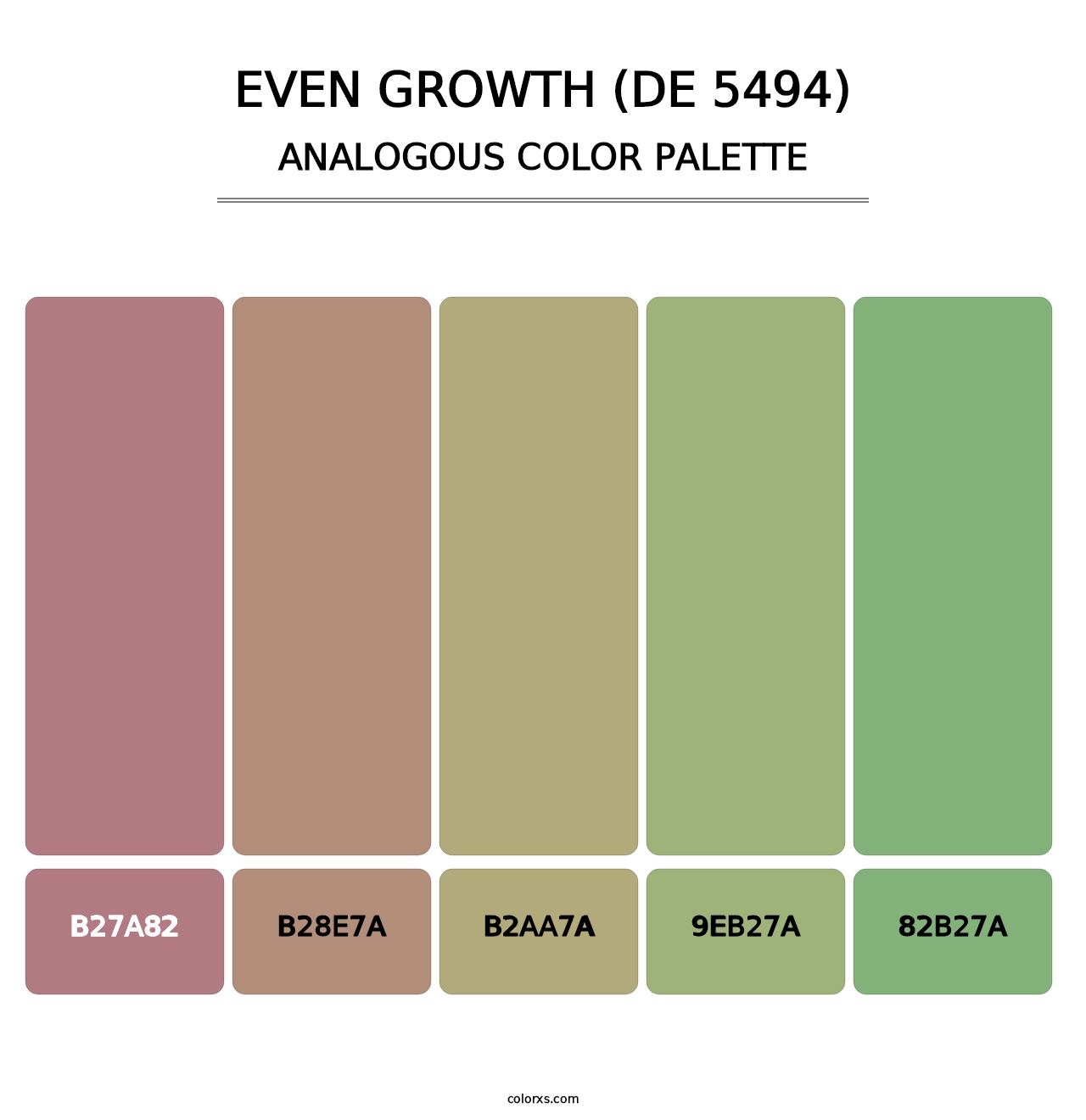 Even Growth (DE 5494) - Analogous Color Palette