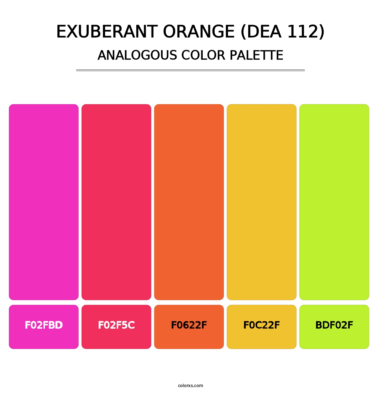 Exuberant Orange (DEA 112) - Analogous Color Palette