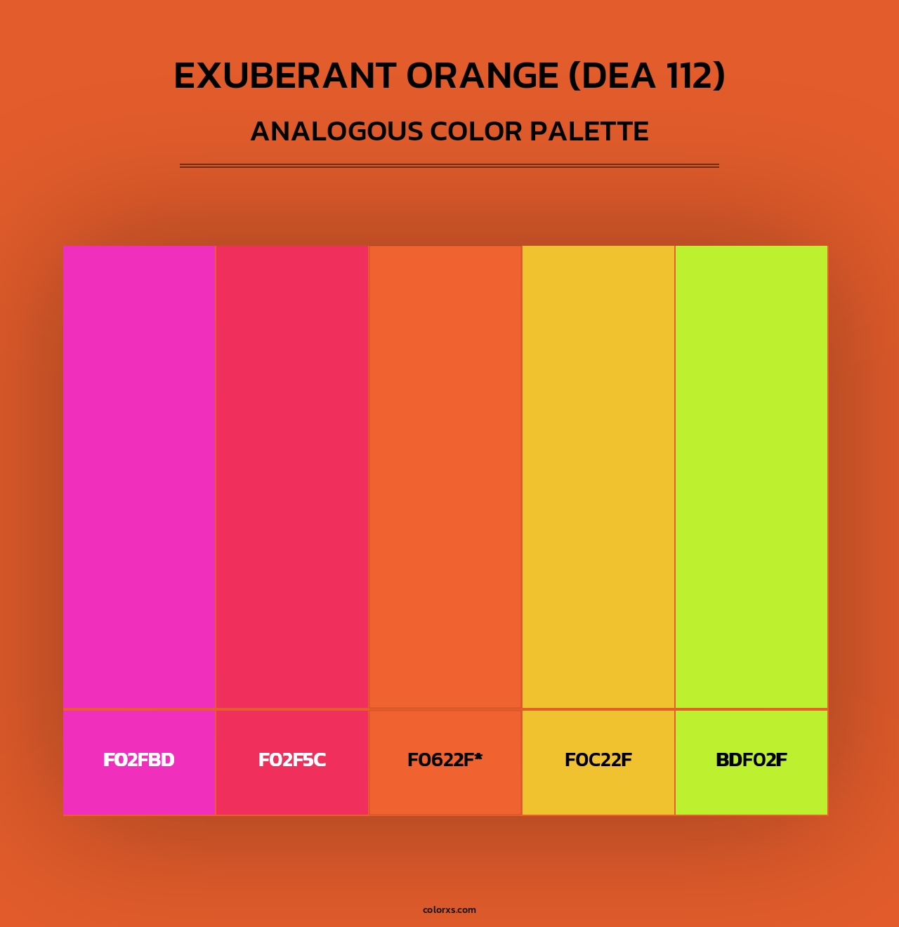 Exuberant Orange (DEA 112) - Analogous Color Palette