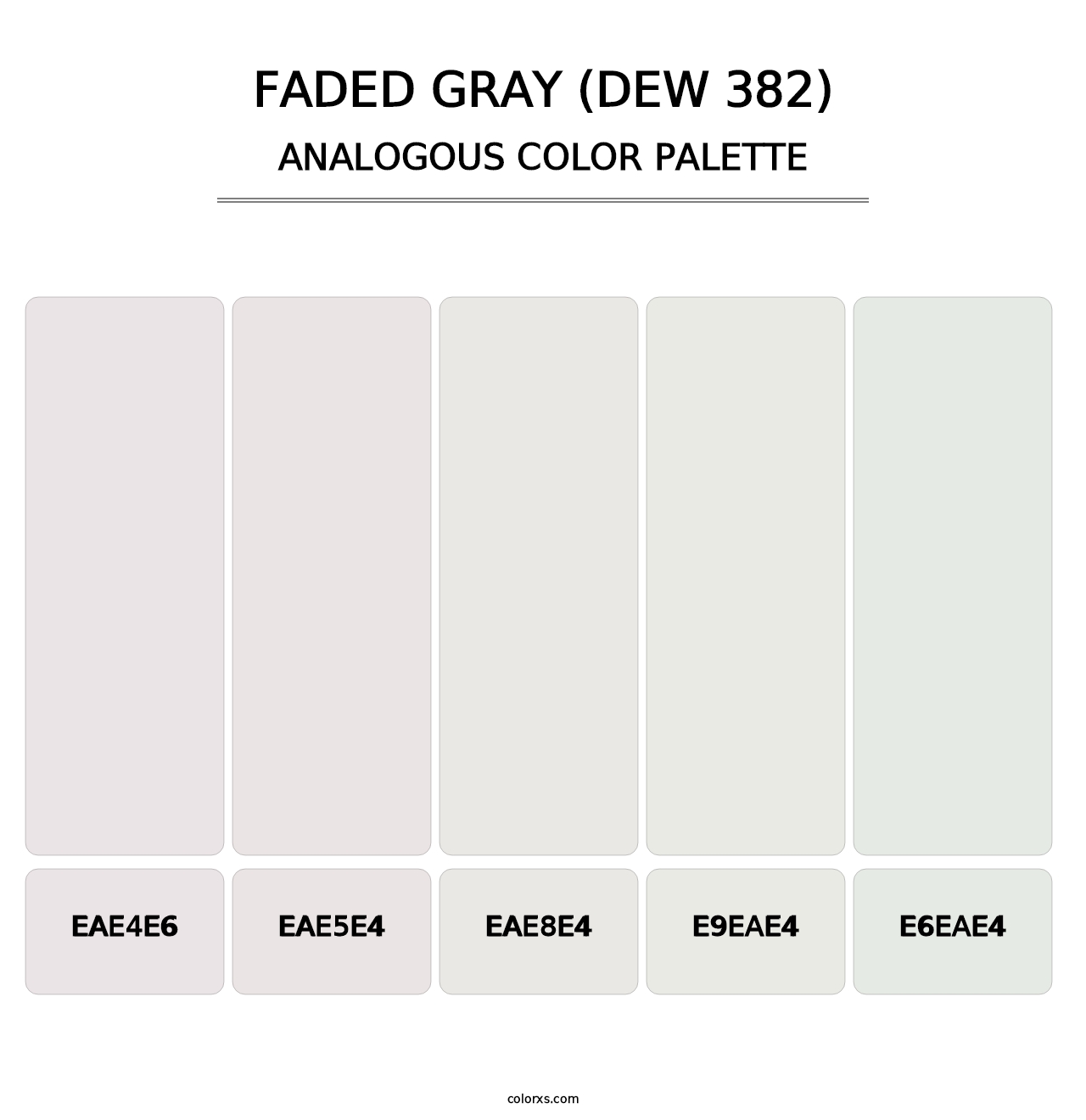 Faded Gray (DEW 382) - Analogous Color Palette