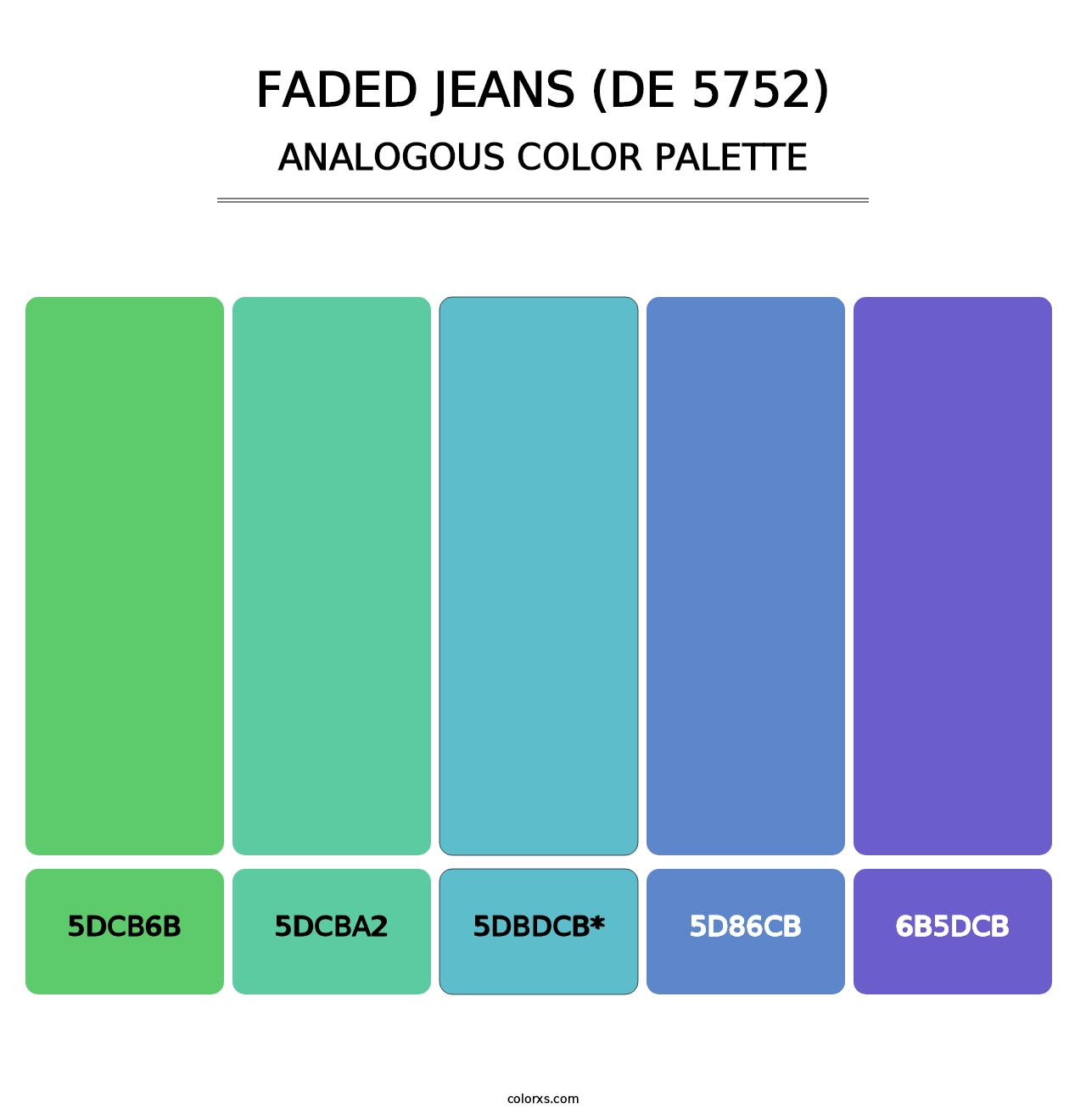 Faded Jeans (DE 5752) - Analogous Color Palette
