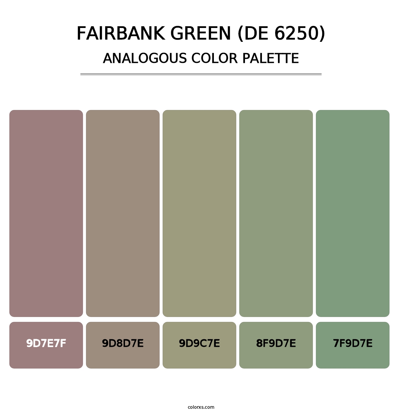 Fairbank Green (DE 6250) - Analogous Color Palette