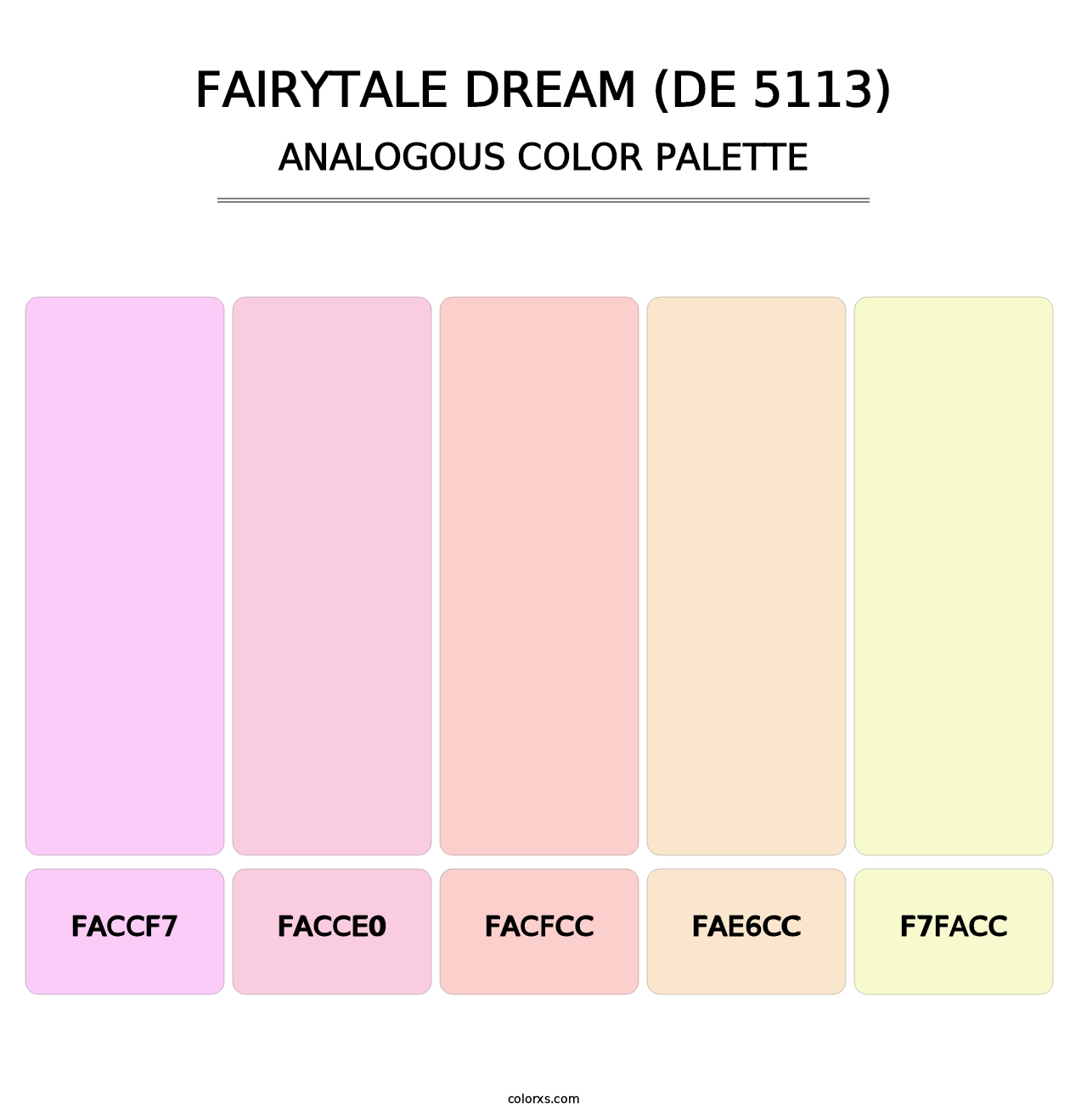 Fairytale Dream (DE 5113) - Analogous Color Palette