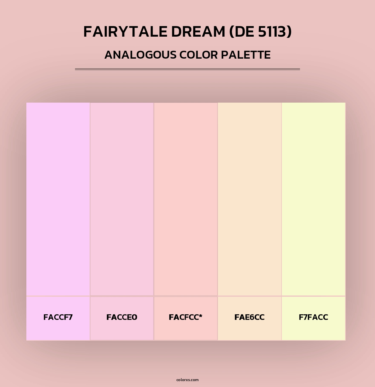 Fairytale Dream (DE 5113) - Analogous Color Palette