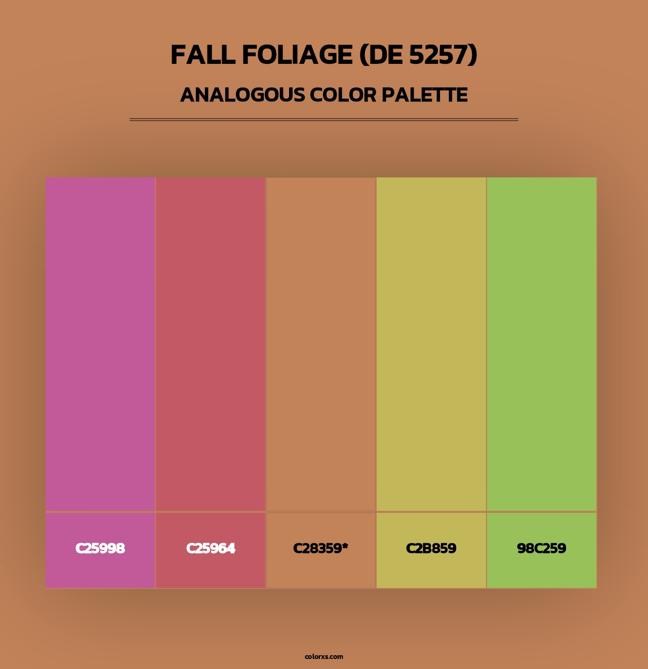 Fall Foliage (DE 5257) - Analogous Color Palette