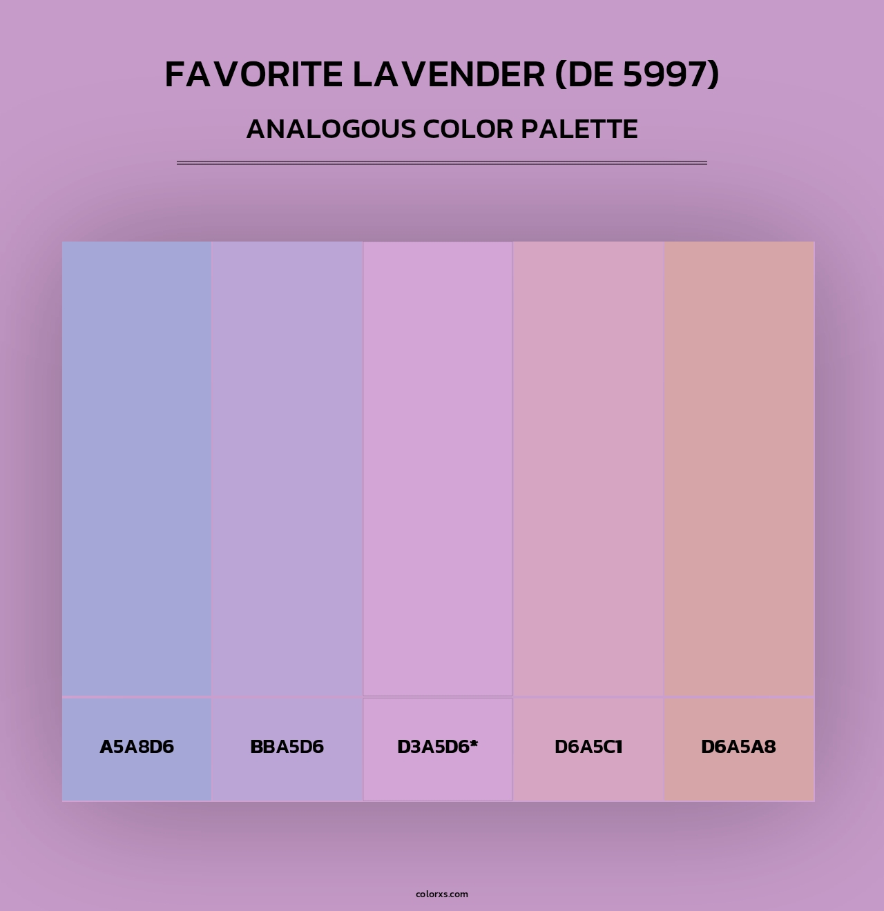 Favorite Lavender (DE 5997) - Analogous Color Palette