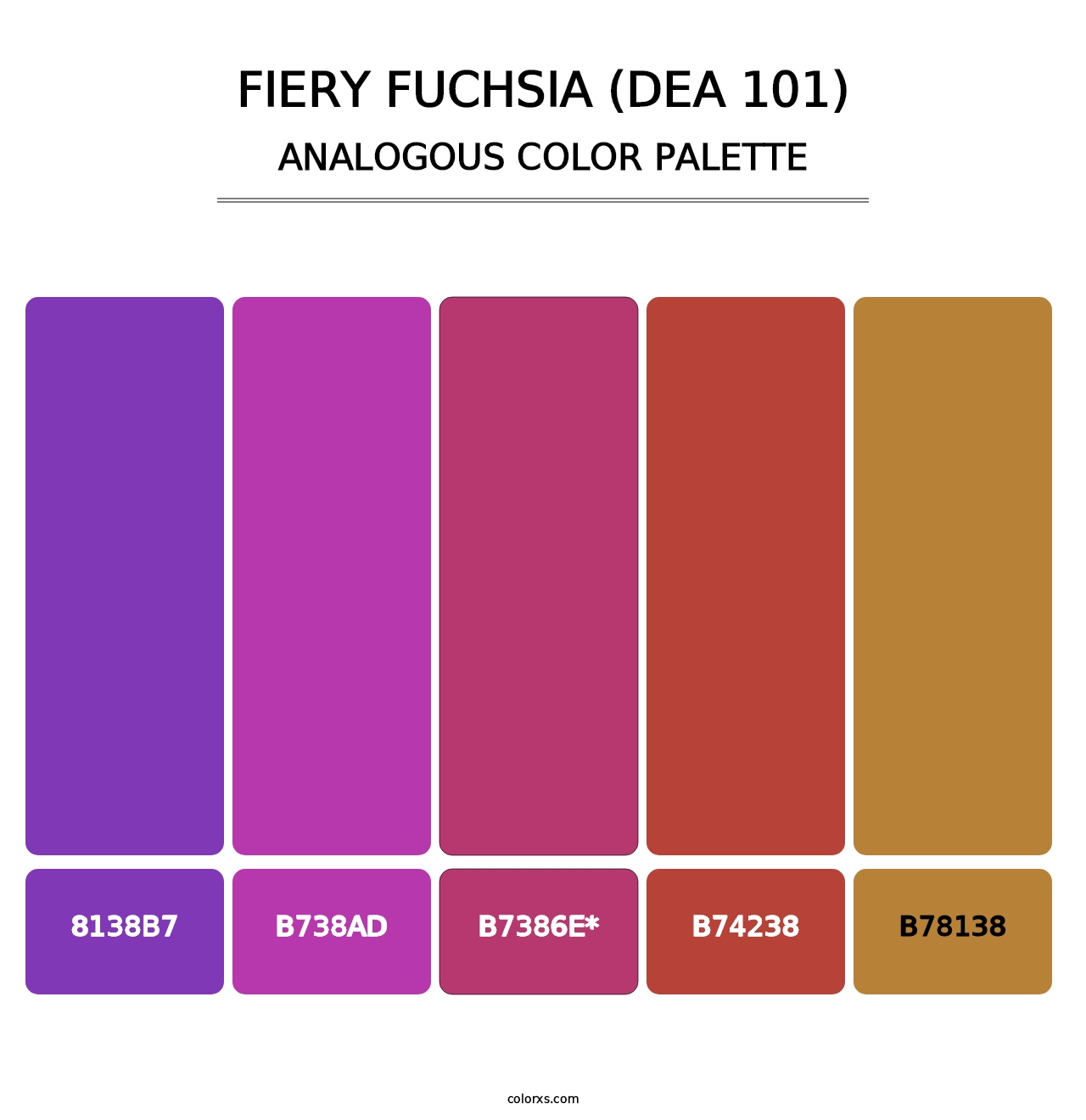 Fiery Fuchsia (DEA 101) - Analogous Color Palette