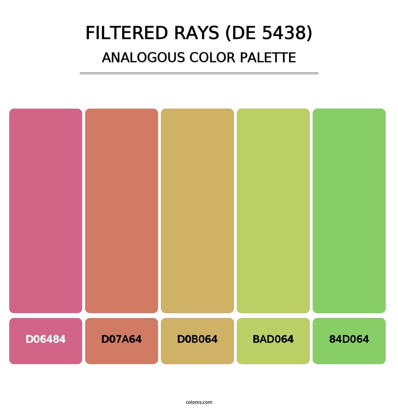 Filtered Rays (DE 5438) - Analogous Color Palette