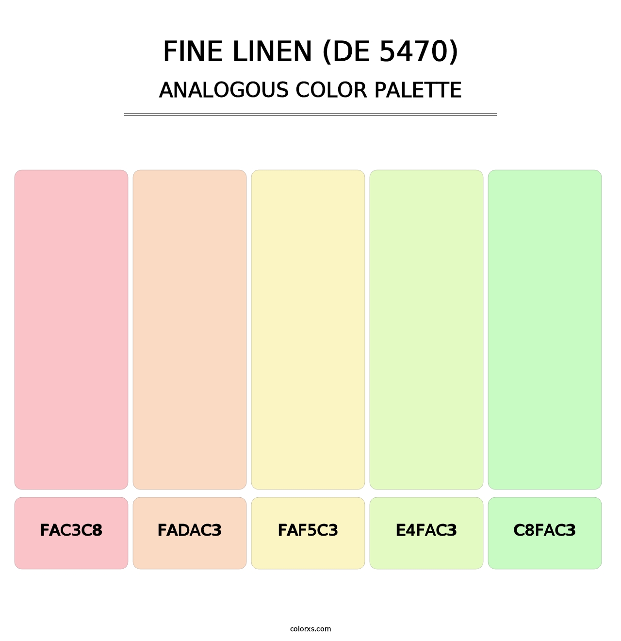 Fine Linen (DE 5470) - Analogous Color Palette