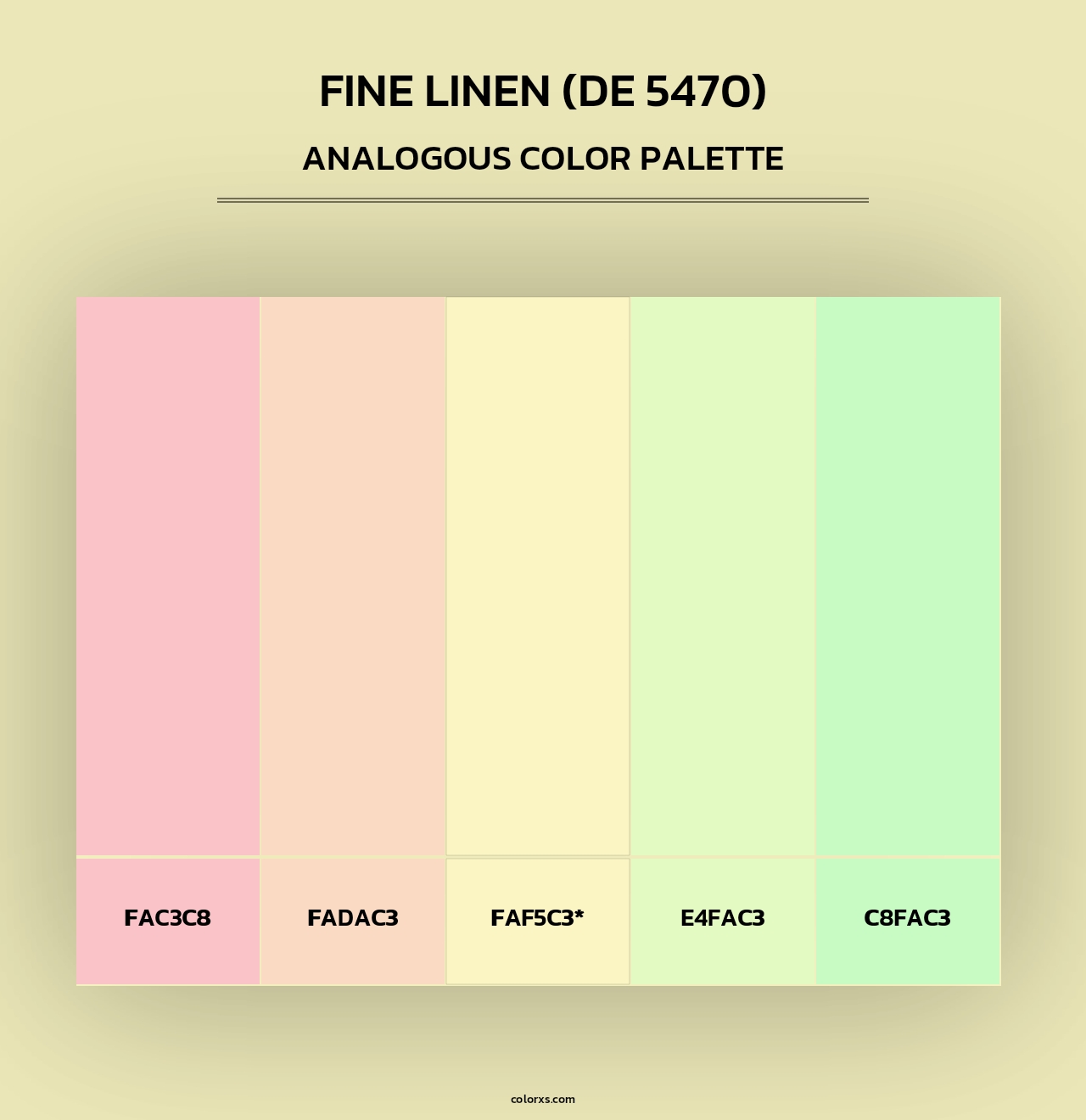 Fine Linen (DE 5470) - Analogous Color Palette