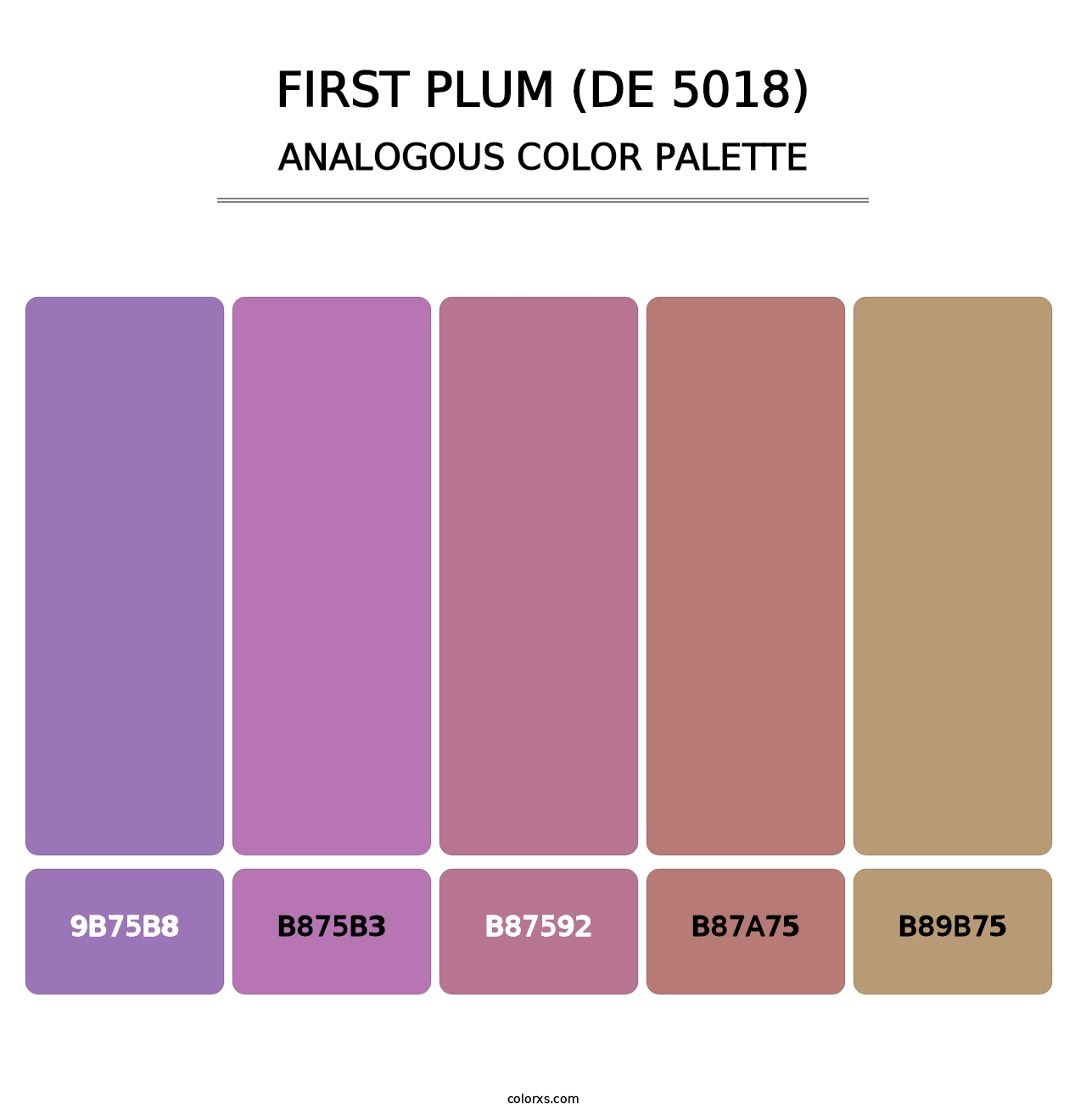 First Plum (DE 5018) - Analogous Color Palette