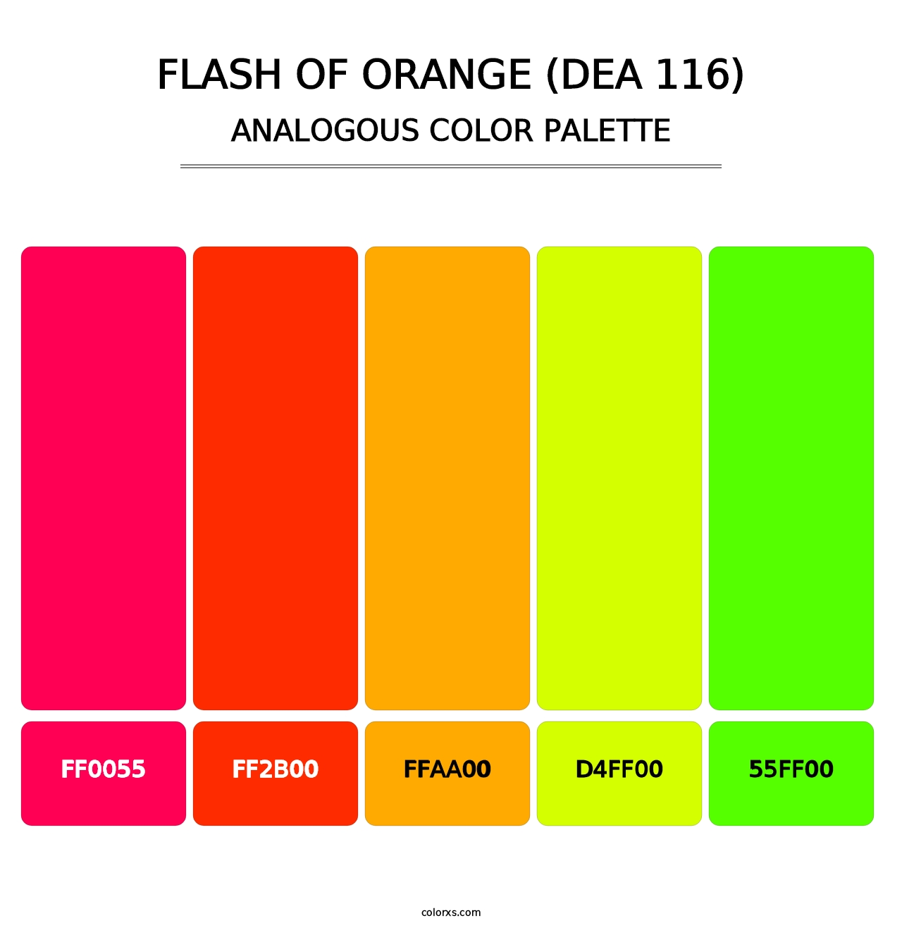 Flash of Orange (DEA 116) - Analogous Color Palette