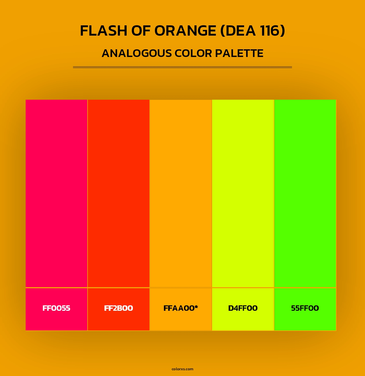 Flash of Orange (DEA 116) - Analogous Color Palette