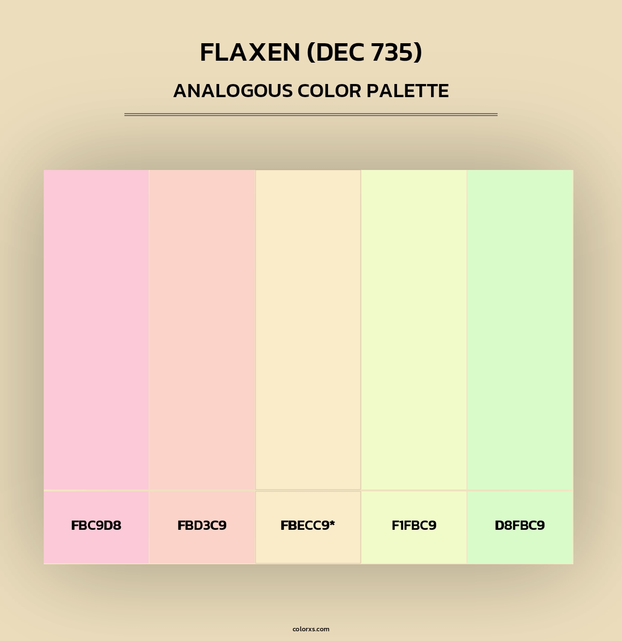 Flaxen (DEC 735) - Analogous Color Palette