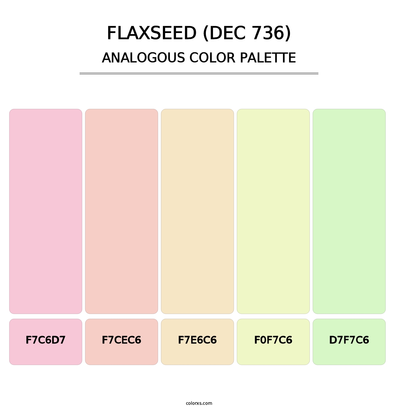 Flaxseed (DEC 736) - Analogous Color Palette
