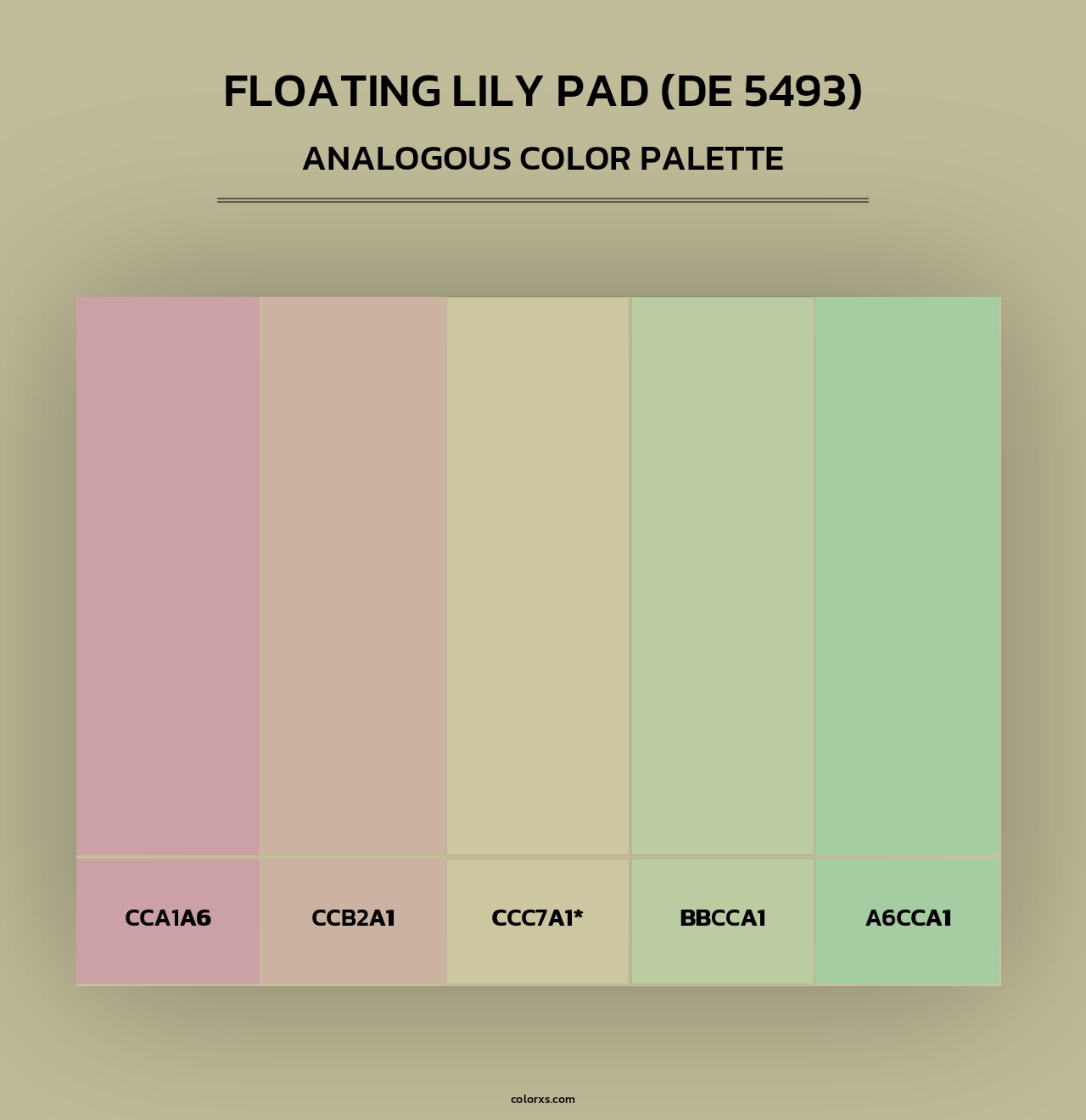 Floating Lily Pad (DE 5493) - Analogous Color Palette