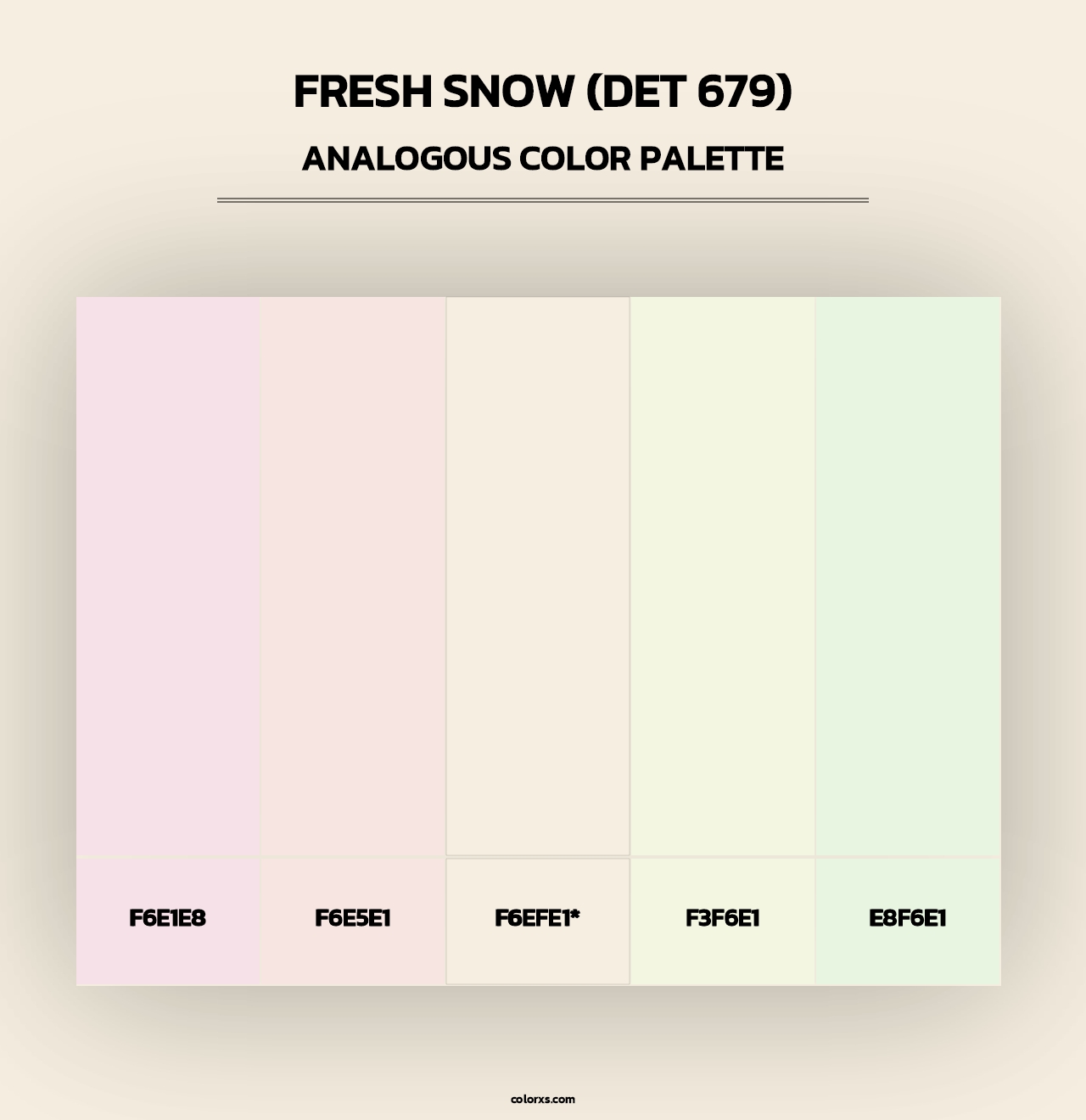 Fresh Snow (DET 679) - Analogous Color Palette