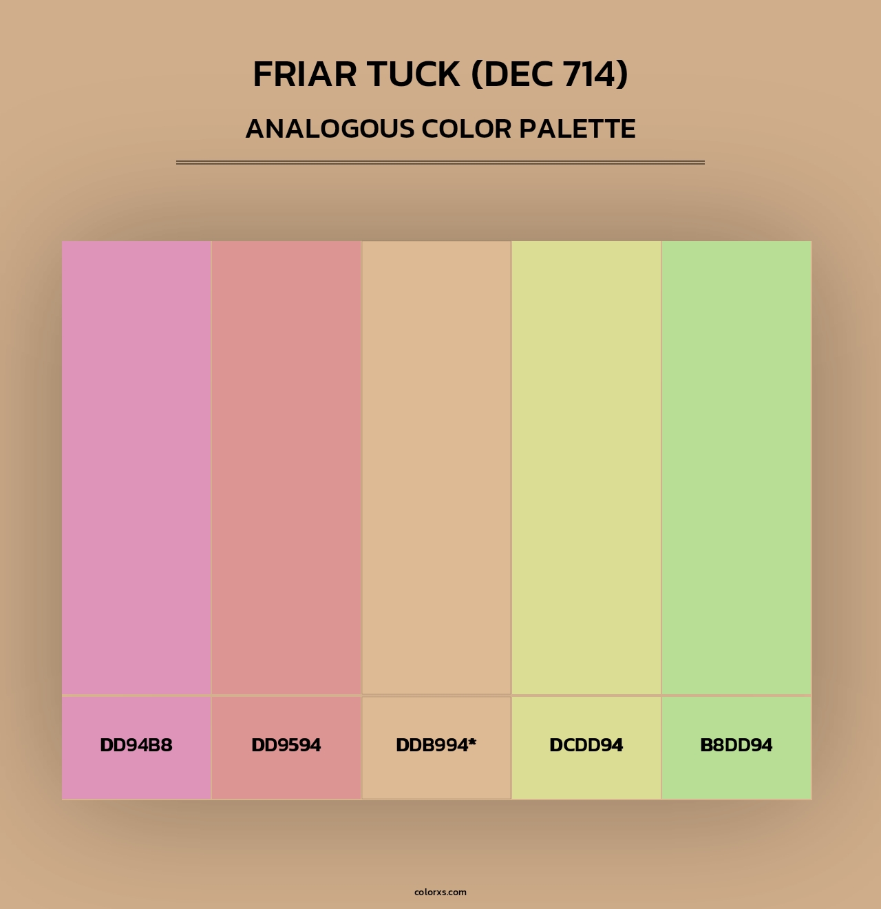 Friar Tuck (DEC 714) - Analogous Color Palette