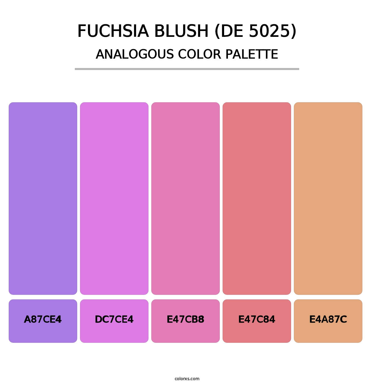 Fuchsia Blush (DE 5025) - Analogous Color Palette