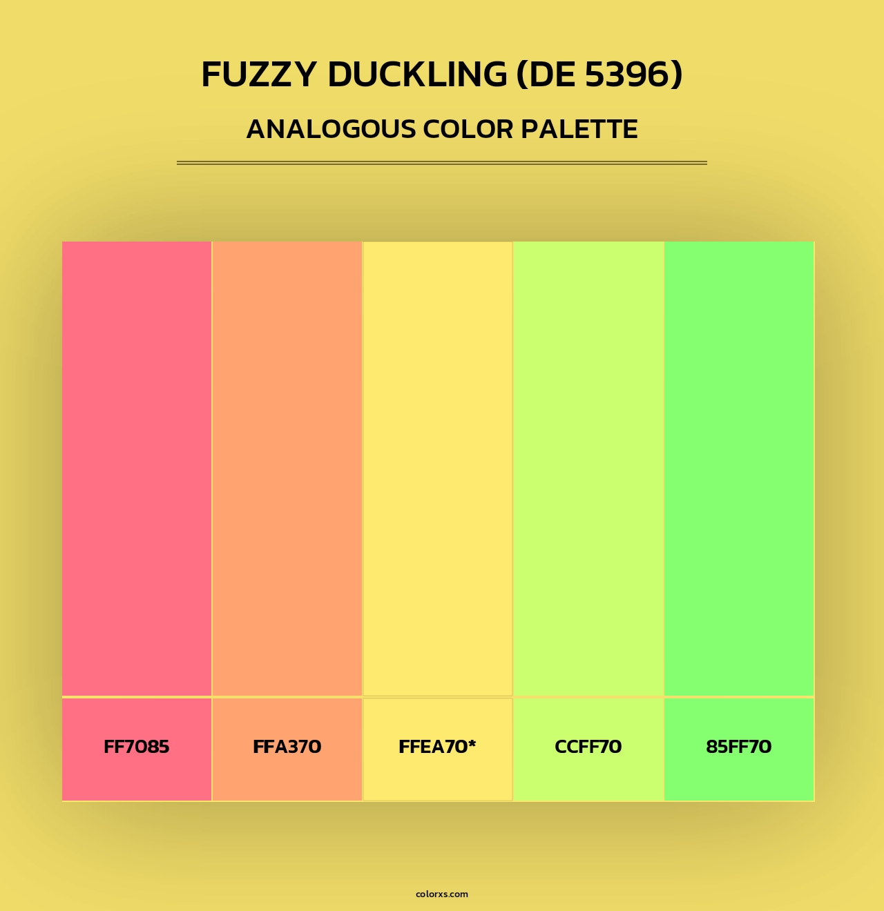 Fuzzy Duckling (DE 5396) - Analogous Color Palette
