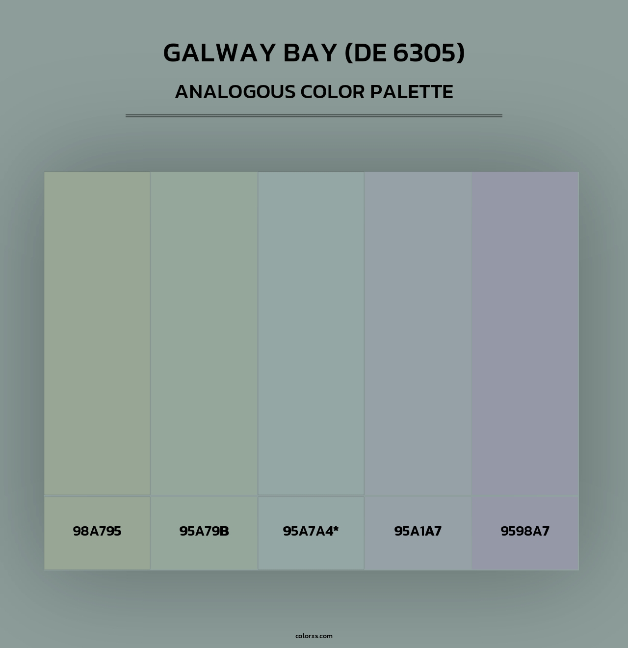 Galway Bay (DE 6305) - Analogous Color Palette