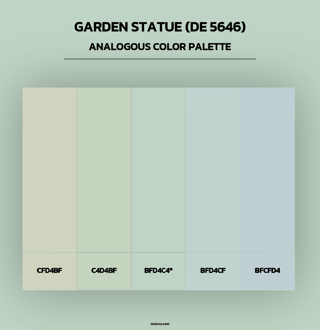 Garden Statue (DE 5646) - Analogous Color Palette