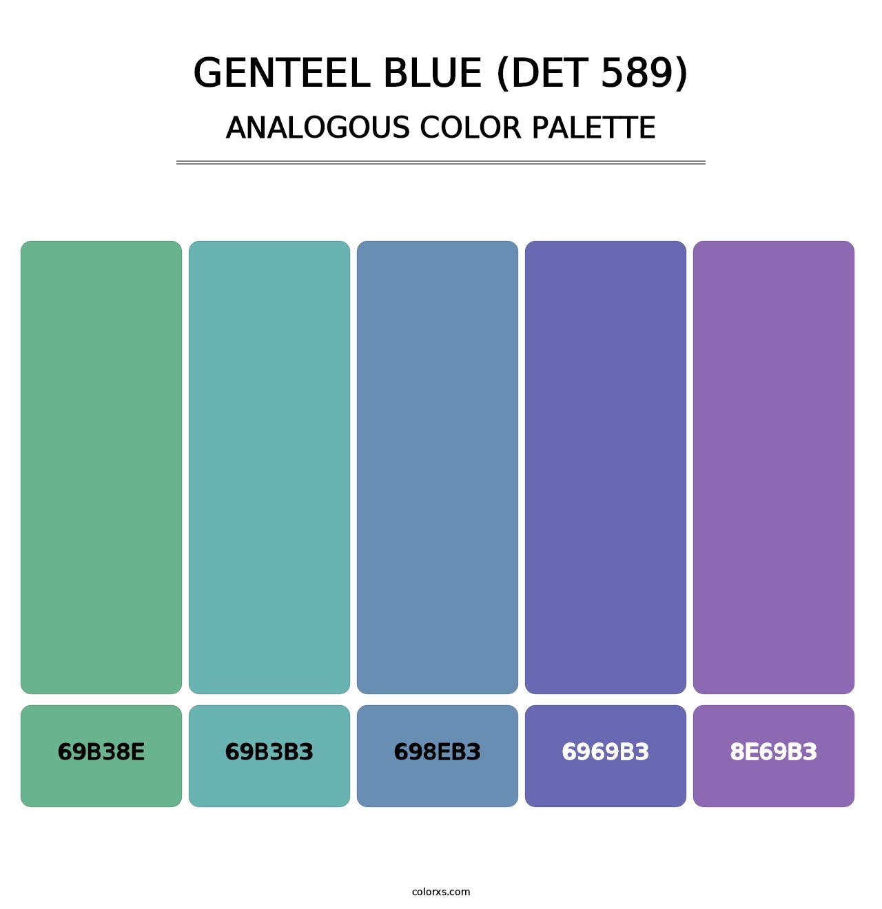 Genteel Blue (DET 589) - Analogous Color Palette
