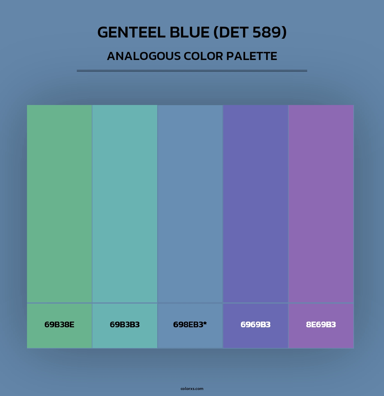 Genteel Blue (DET 589) - Analogous Color Palette