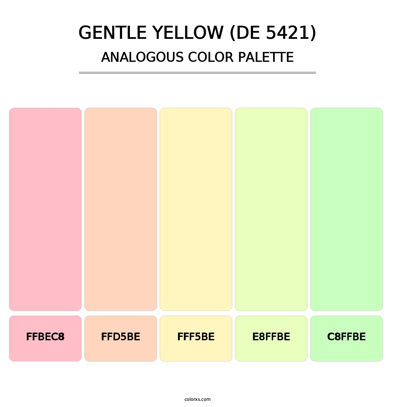 Gentle Yellow (DE 5421) - Analogous Color Palette