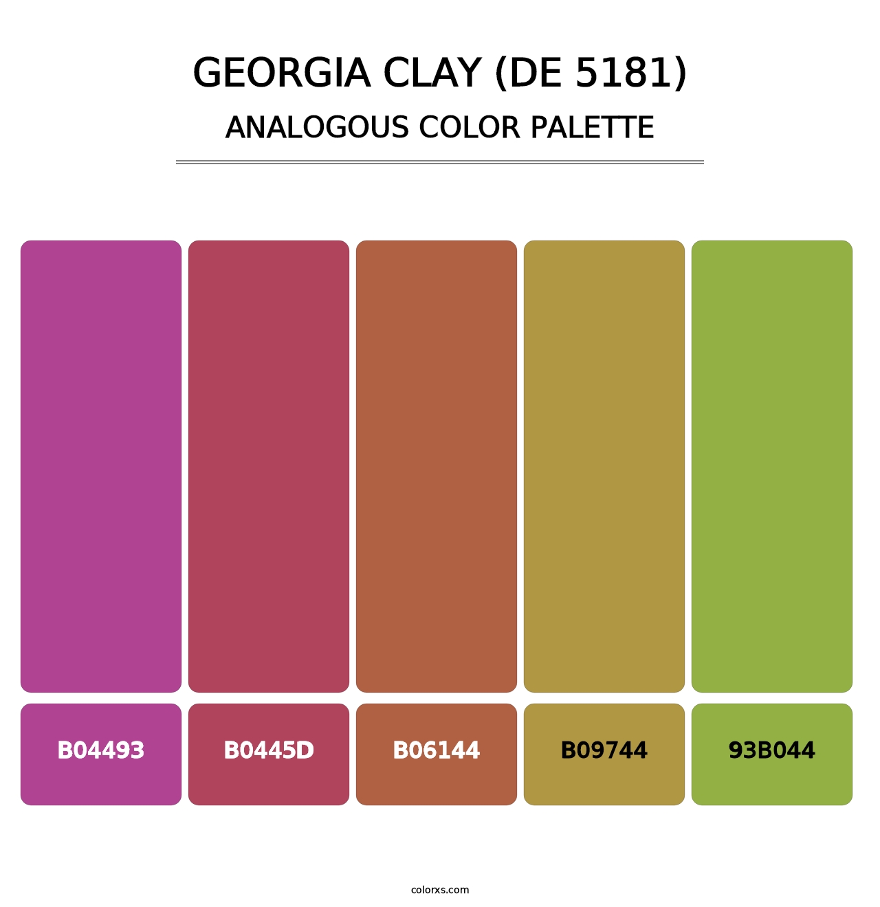 Georgia Clay (DE 5181) - Analogous Color Palette
