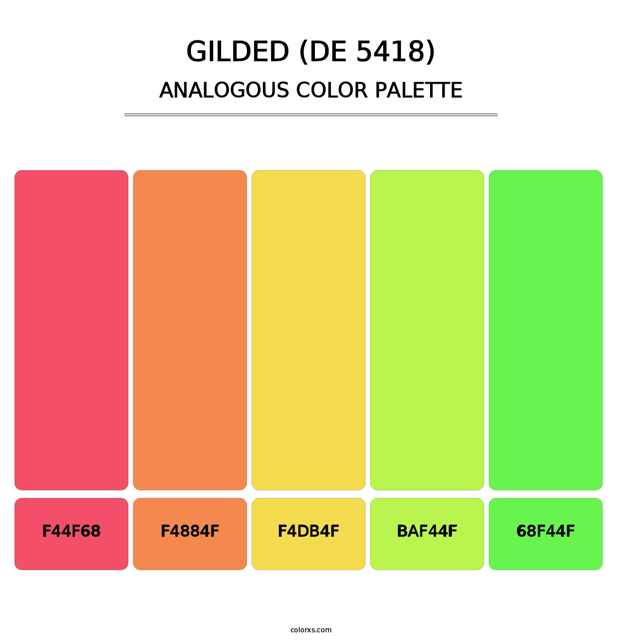 Gilded (DE 5418) - Analogous Color Palette