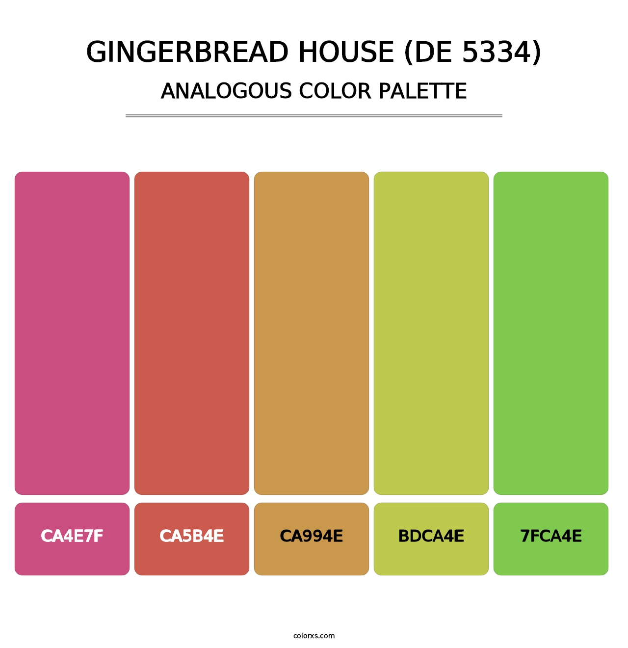 Gingerbread House (DE 5334) - Analogous Color Palette