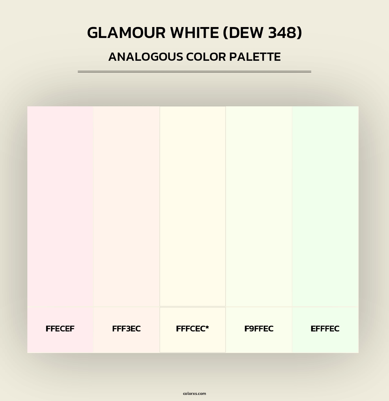 Glamour White (DEW 348) - Analogous Color Palette