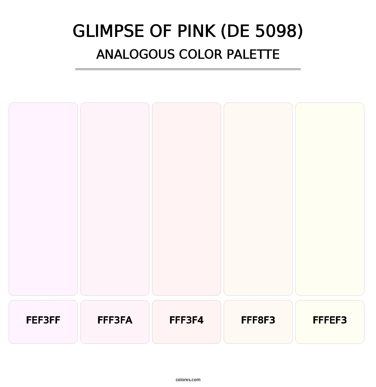 Glimpse of Pink (DE 5098) - Analogous Color Palette