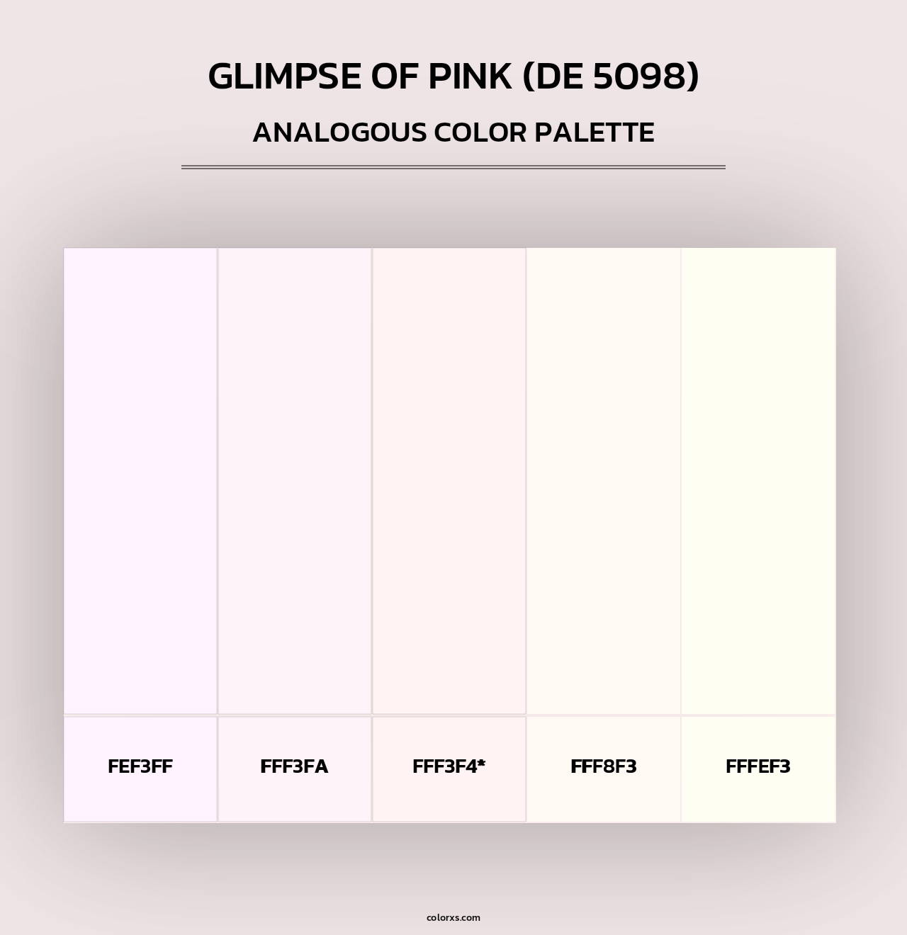 Glimpse of Pink (DE 5098) - Analogous Color Palette