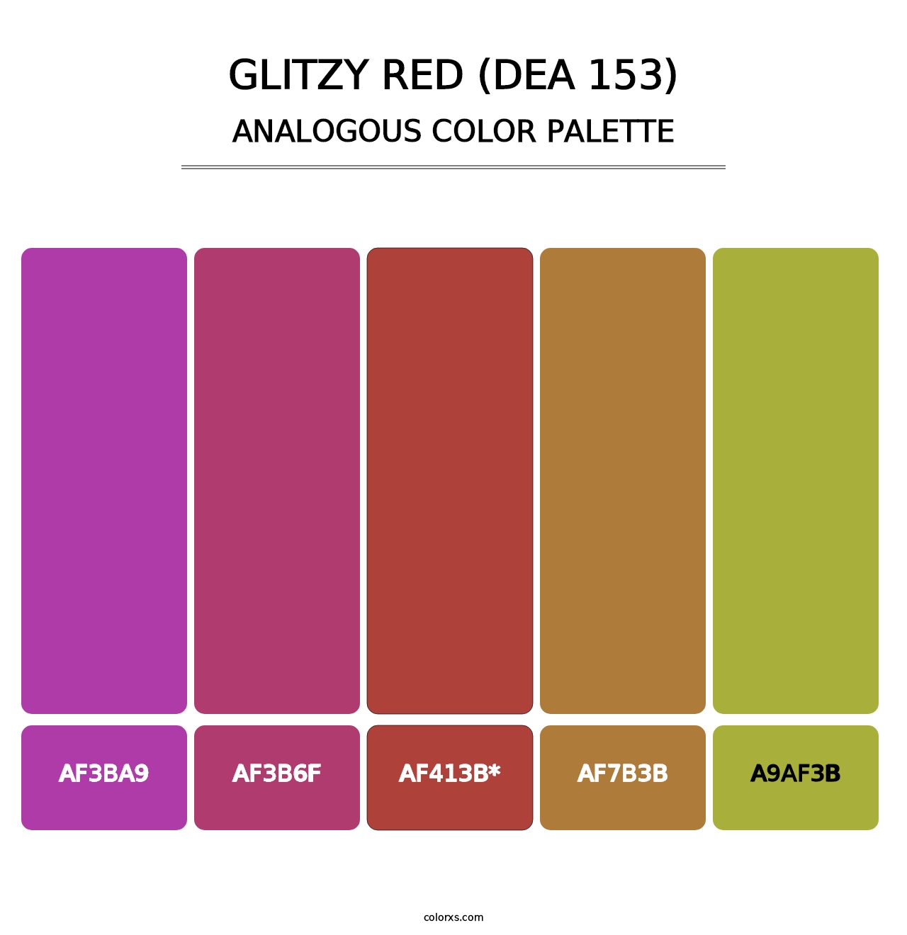 Glitzy Red (DEA 153) - Analogous Color Palette
