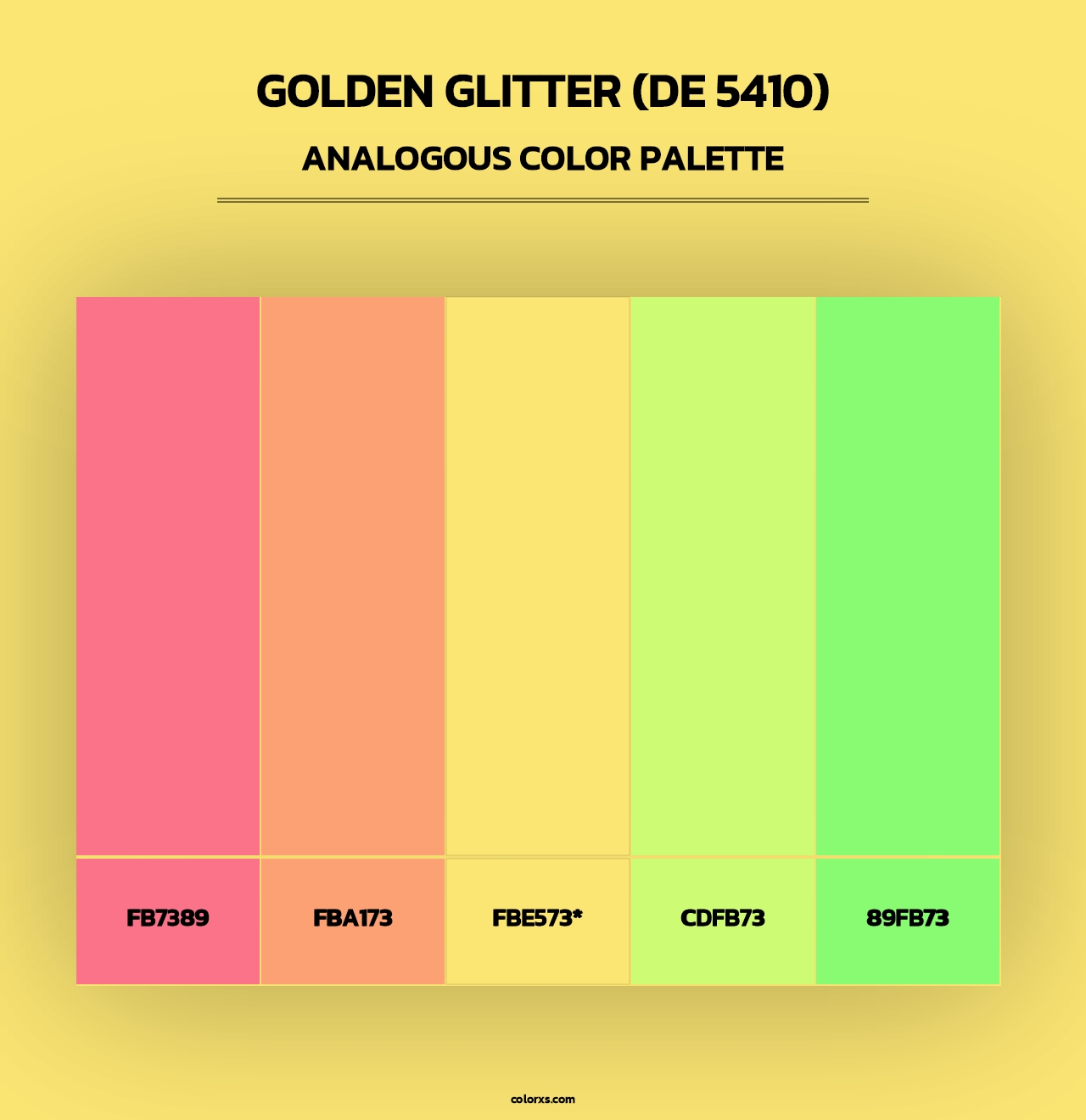 Golden Glitter (DE 5410) - Analogous Color Palette