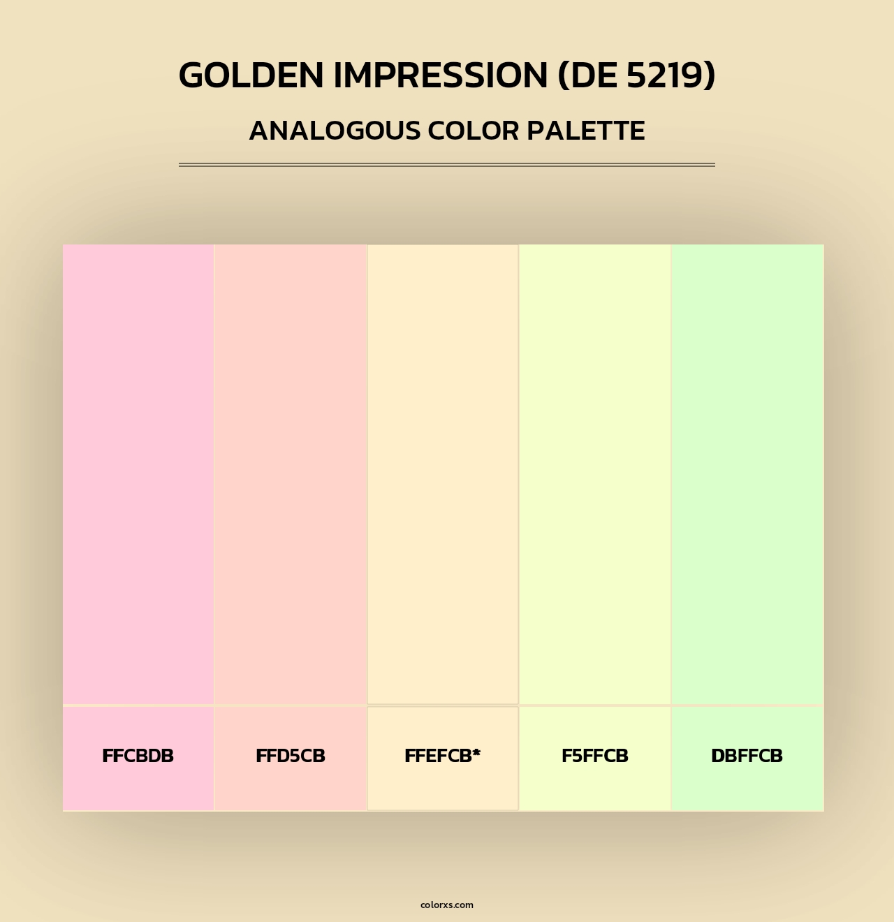 Golden Impression (DE 5219) - Analogous Color Palette