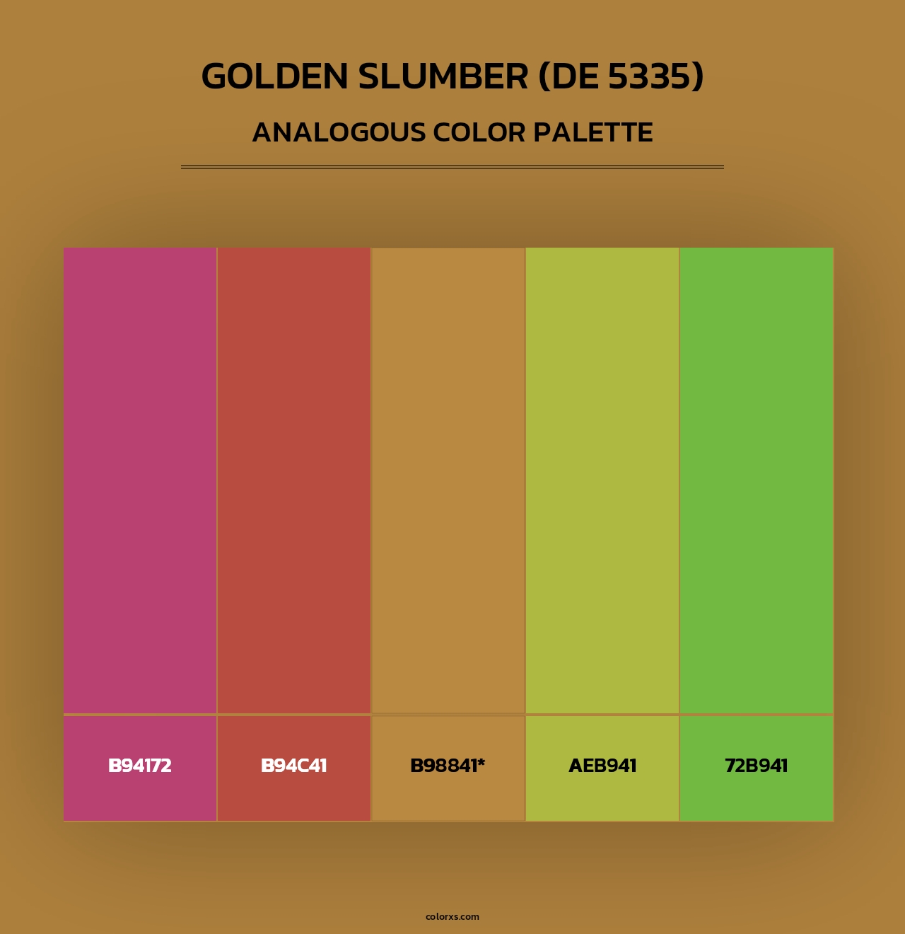Golden Slumber (DE 5335) - Analogous Color Palette