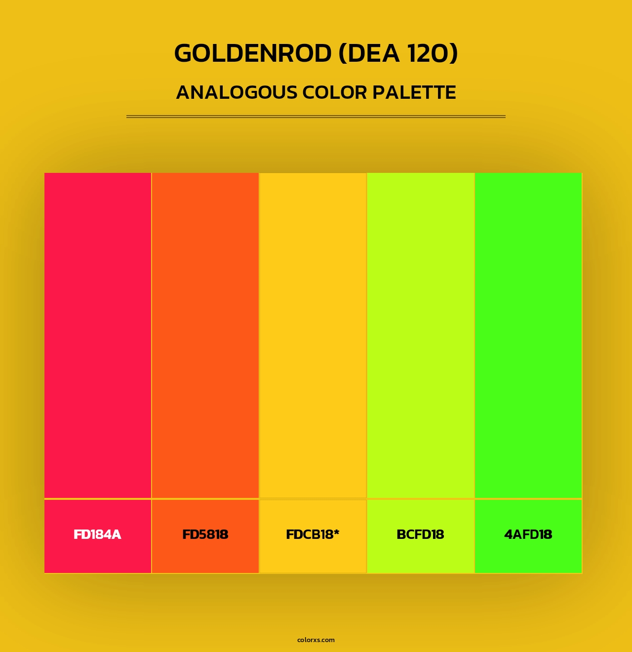 Goldenrod (DEA 120) - Analogous Color Palette
