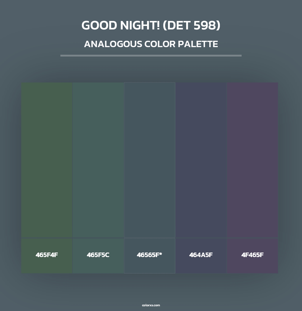 Good Night! (DET 598) - Analogous Color Palette