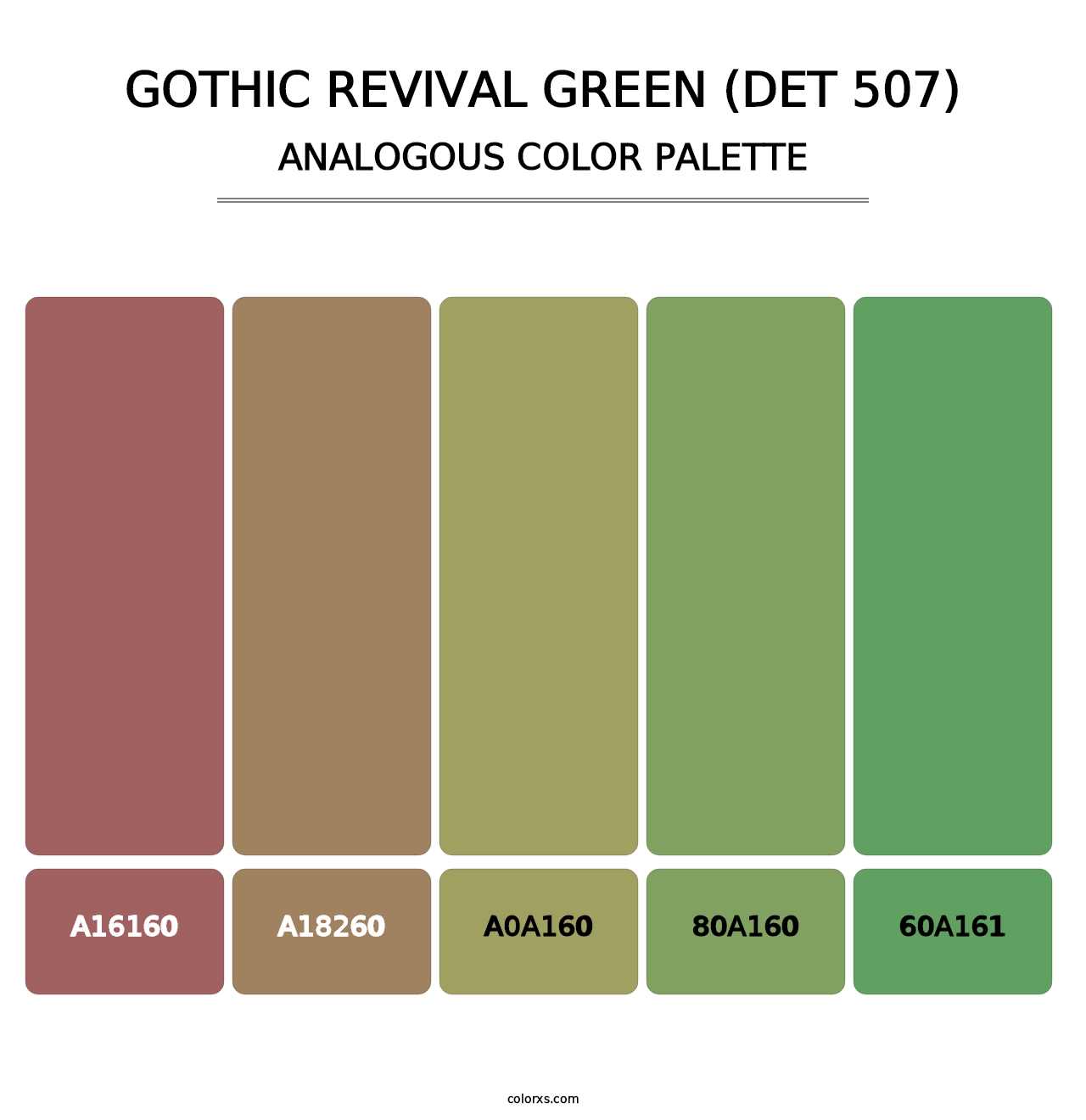 Gothic Revival Green (DET 507) - Analogous Color Palette