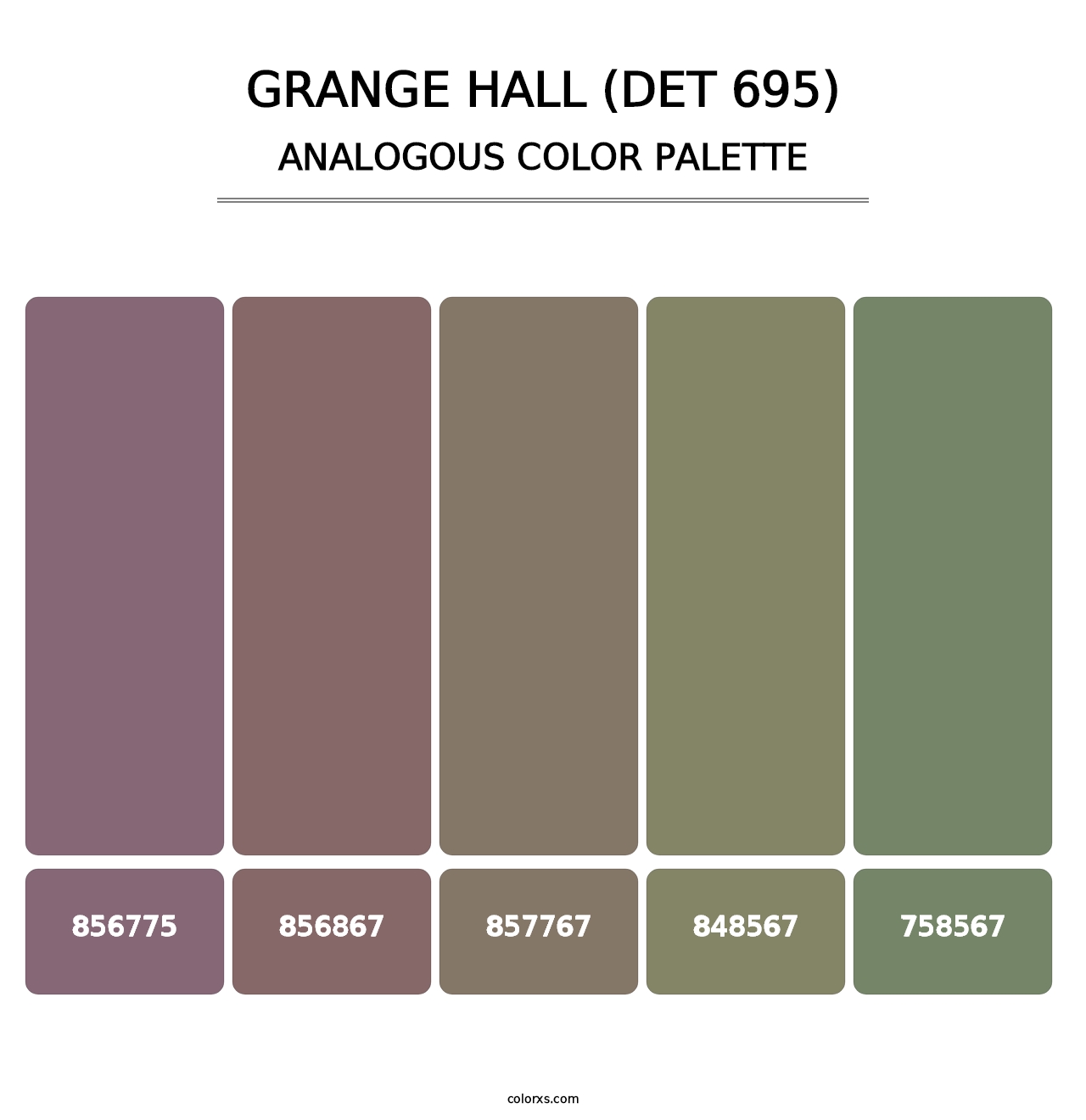 Grange Hall (DET 695) - Analogous Color Palette